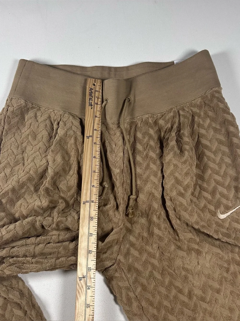 Nike Womens Medium Tan Everyday Modern High Rise Textured Joggers DR2178-258 NEW